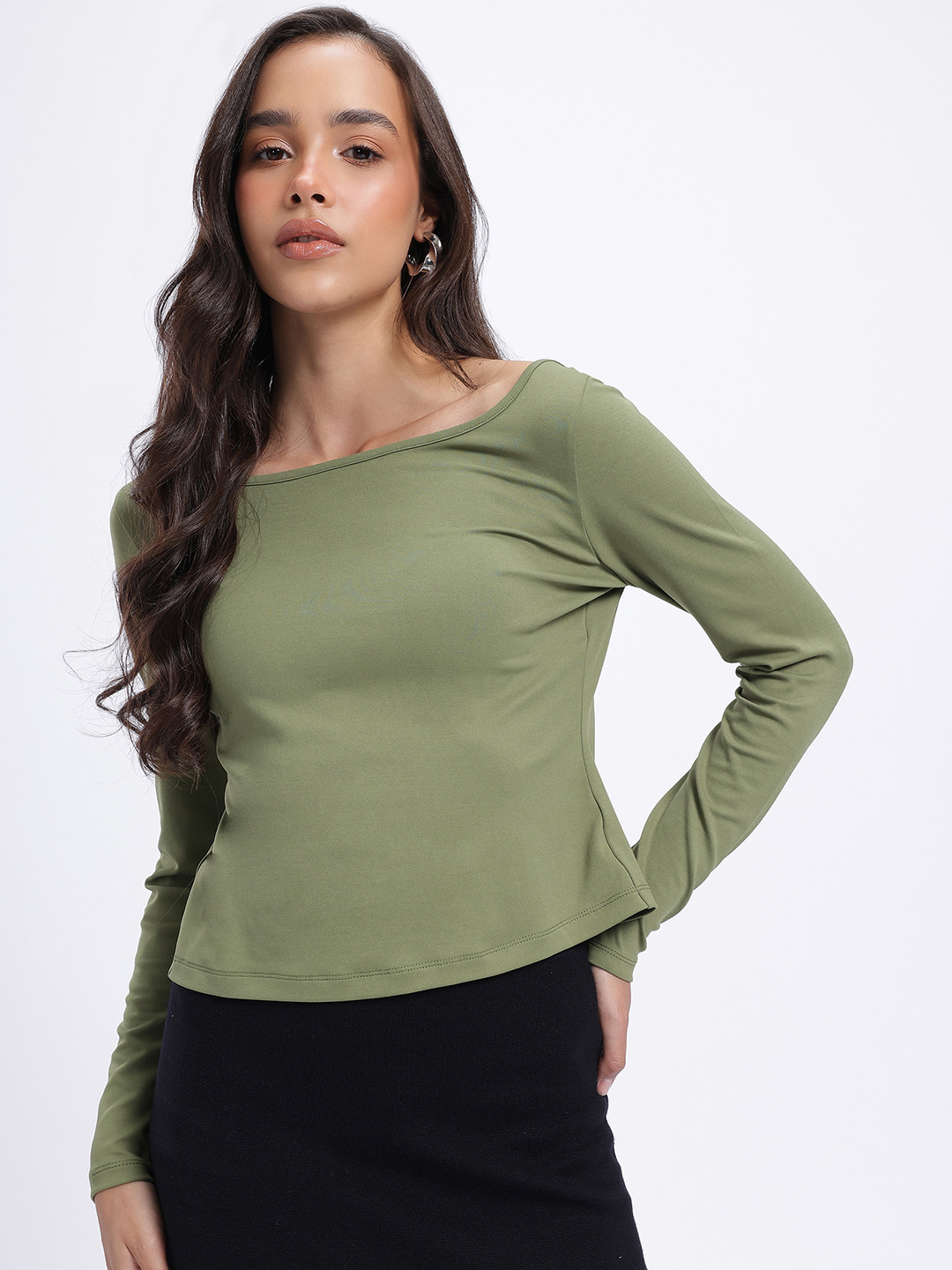 glitchez Back Styled Back Fitted Top