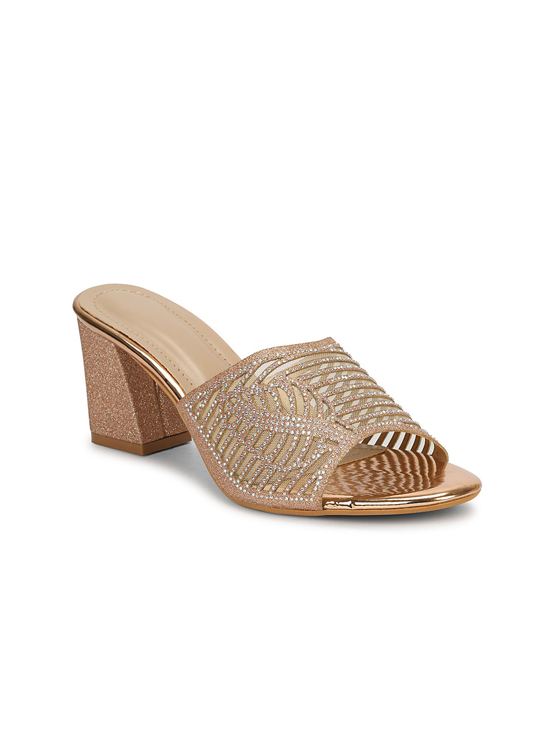 Commander Shoes Embellished Open Toe Block Heeled Sandals