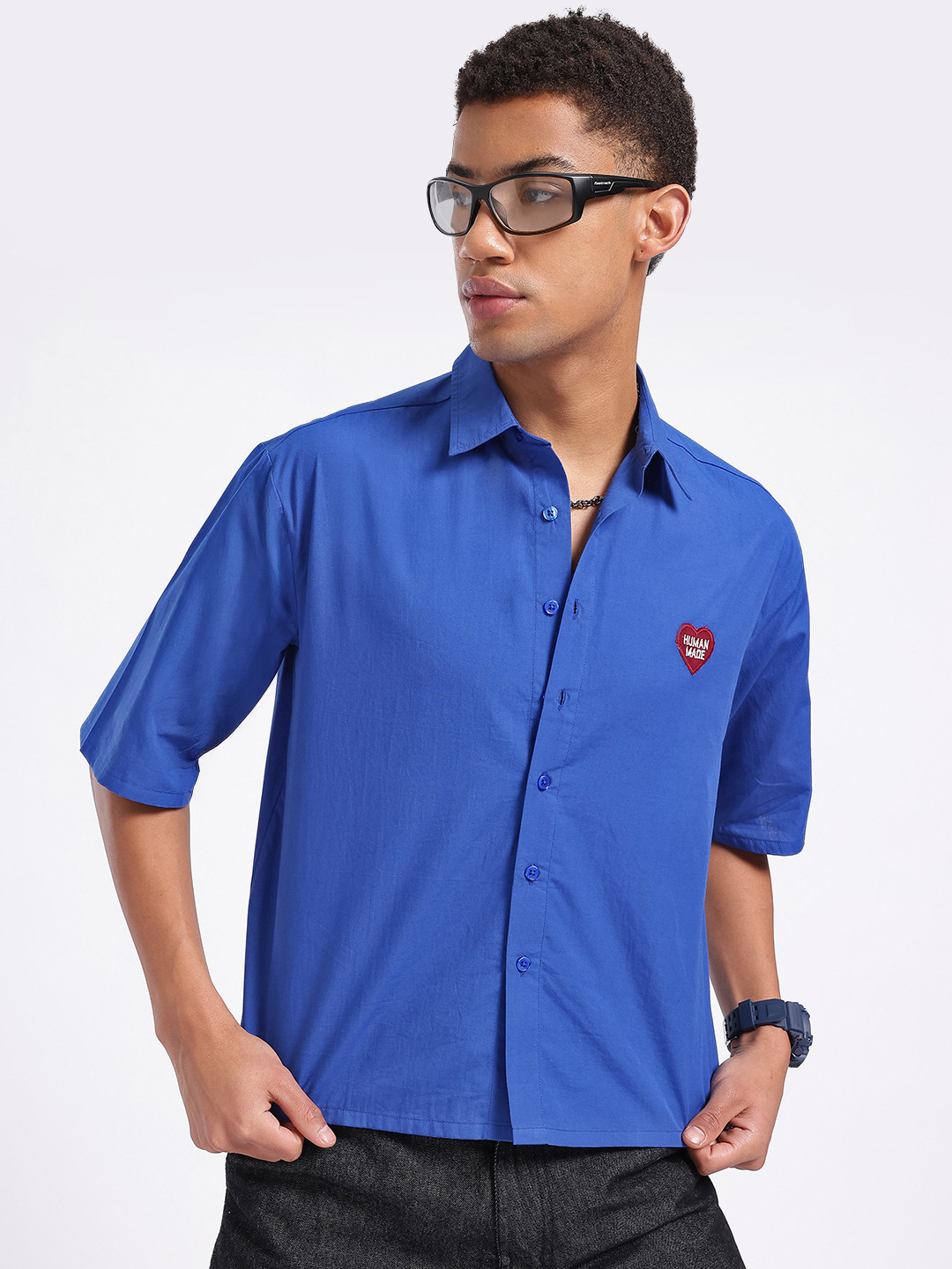 glitchez Patchwork Regular Fit Shirt