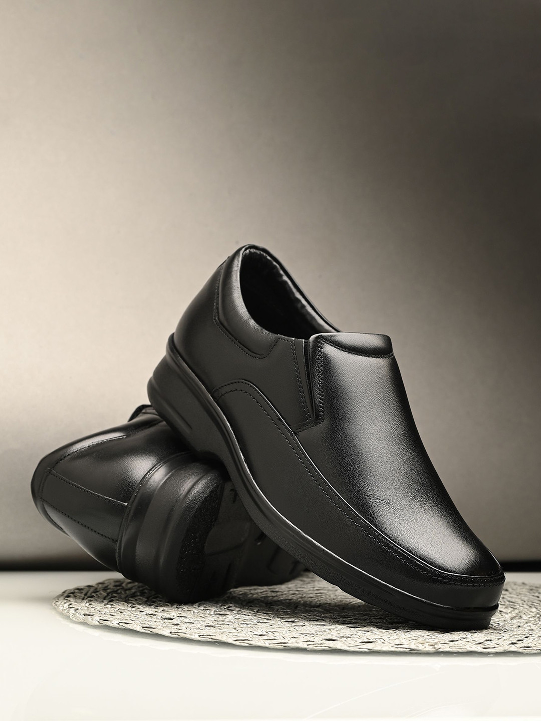 BUSKINS Men Leather Formal Slip-Ons