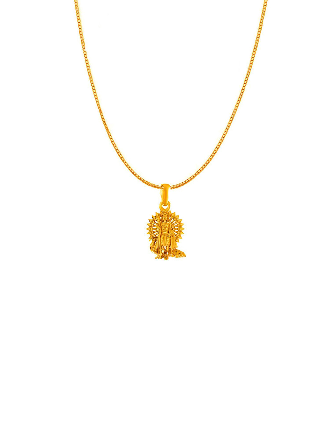 Metronaut 925 Silver 22K Gold-Plated Kartikey Pendant With Box Chain