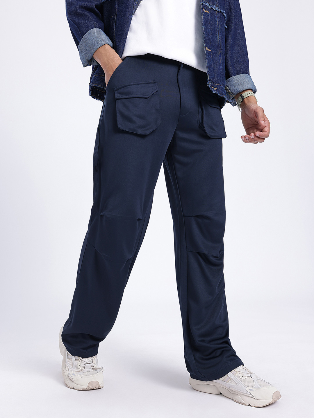 glitchez Men Statement Pocket Relaxed Fit Trousers