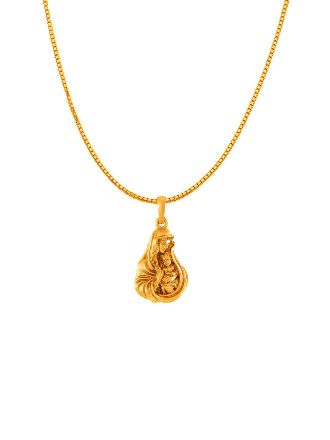 Metronaut 925 Silver 22 KT Gold-Plated Mothermarry Pendant With Chain