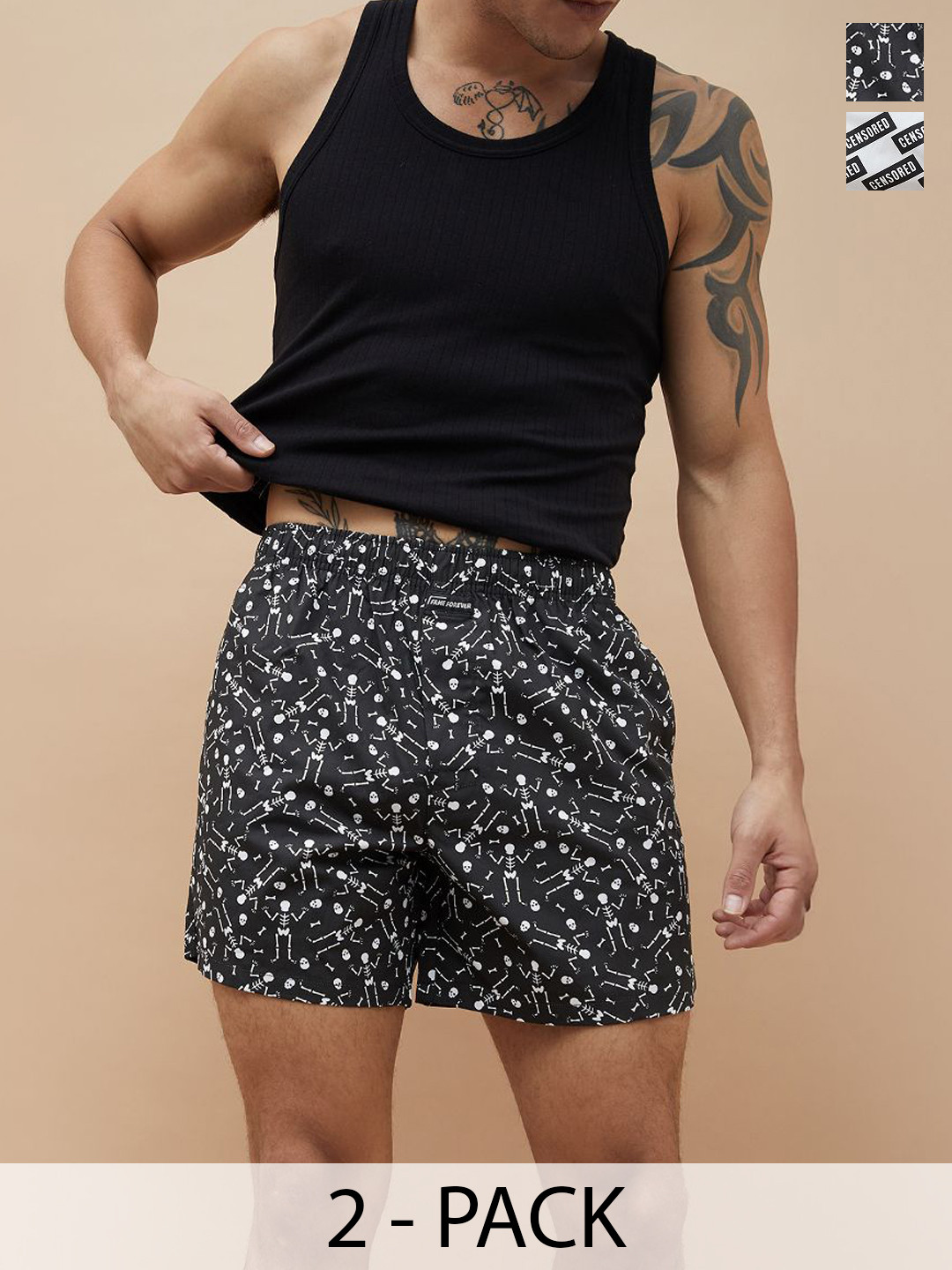 Fame Forever by Lifestyle Pack Of 2 Printed Cotton Boxers1000015245985-MULTI