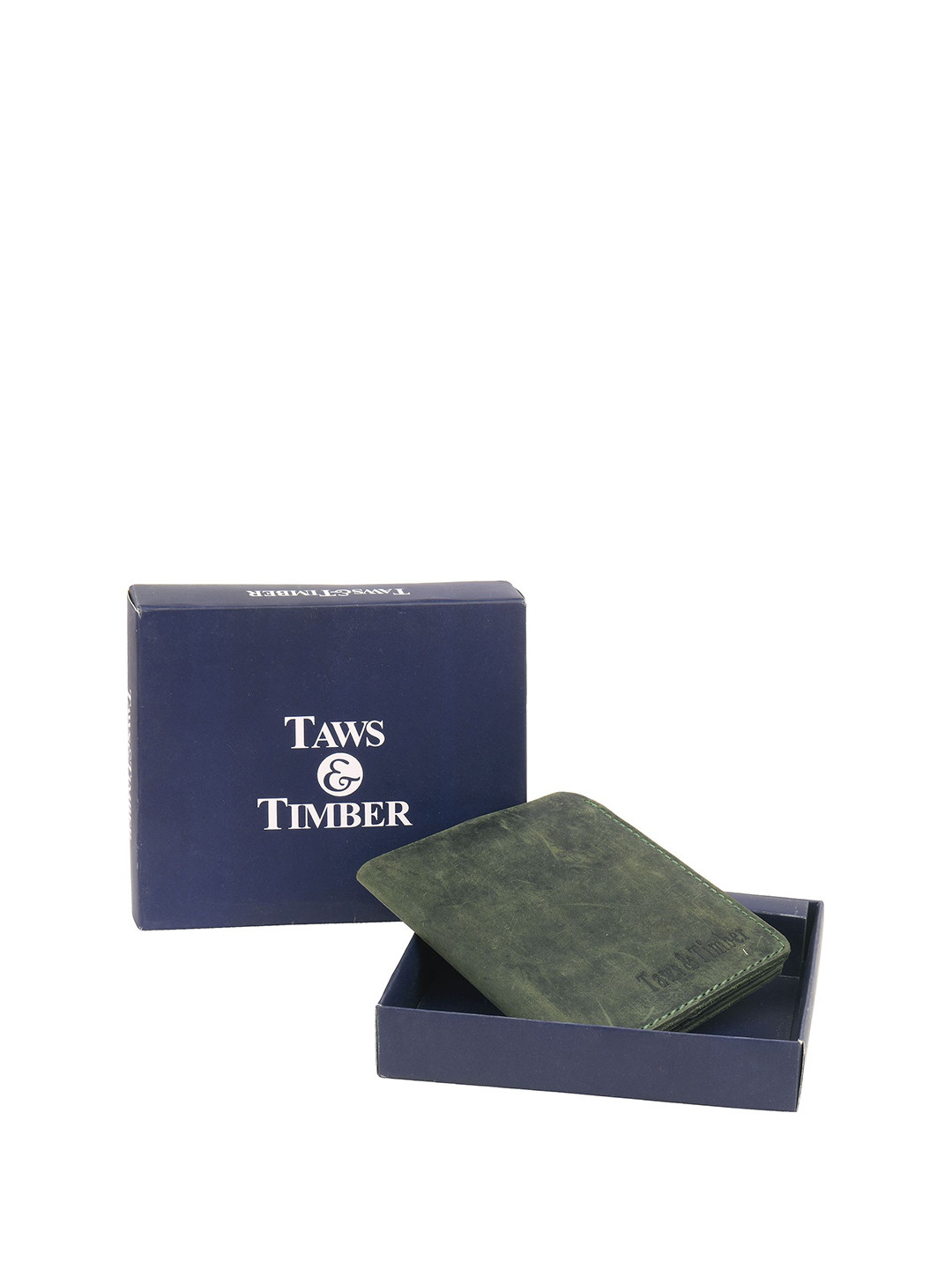 TAWS&TIMBER Men Solid Leather Two Fold Wallet