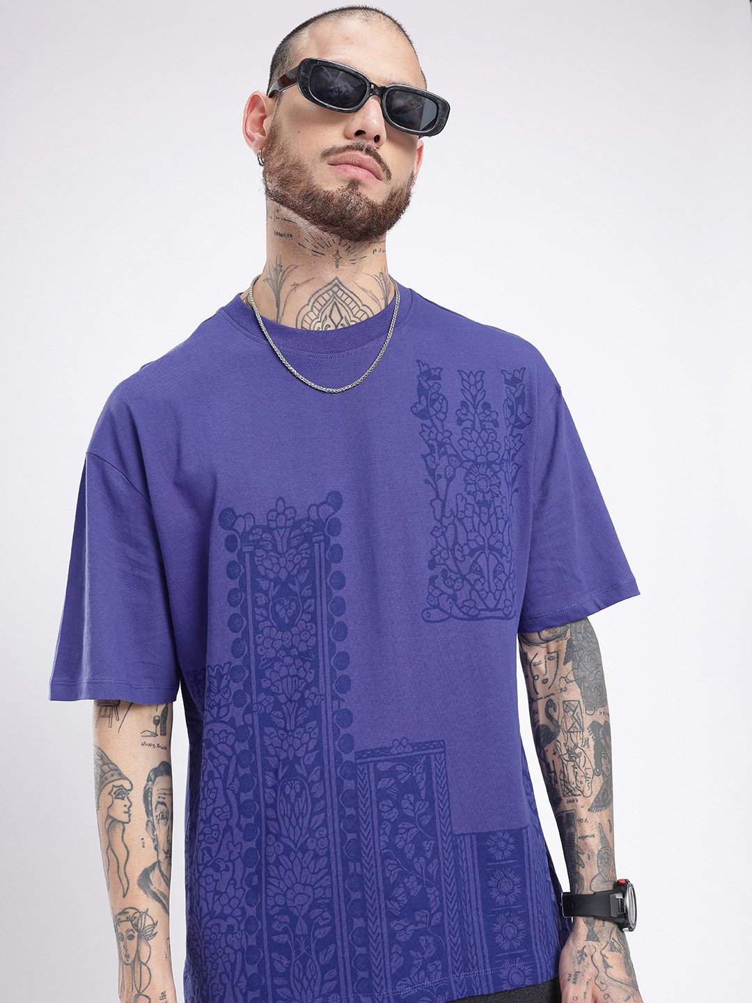 glitchez Indie Graphic Printed Relaxed Fit T-shirt