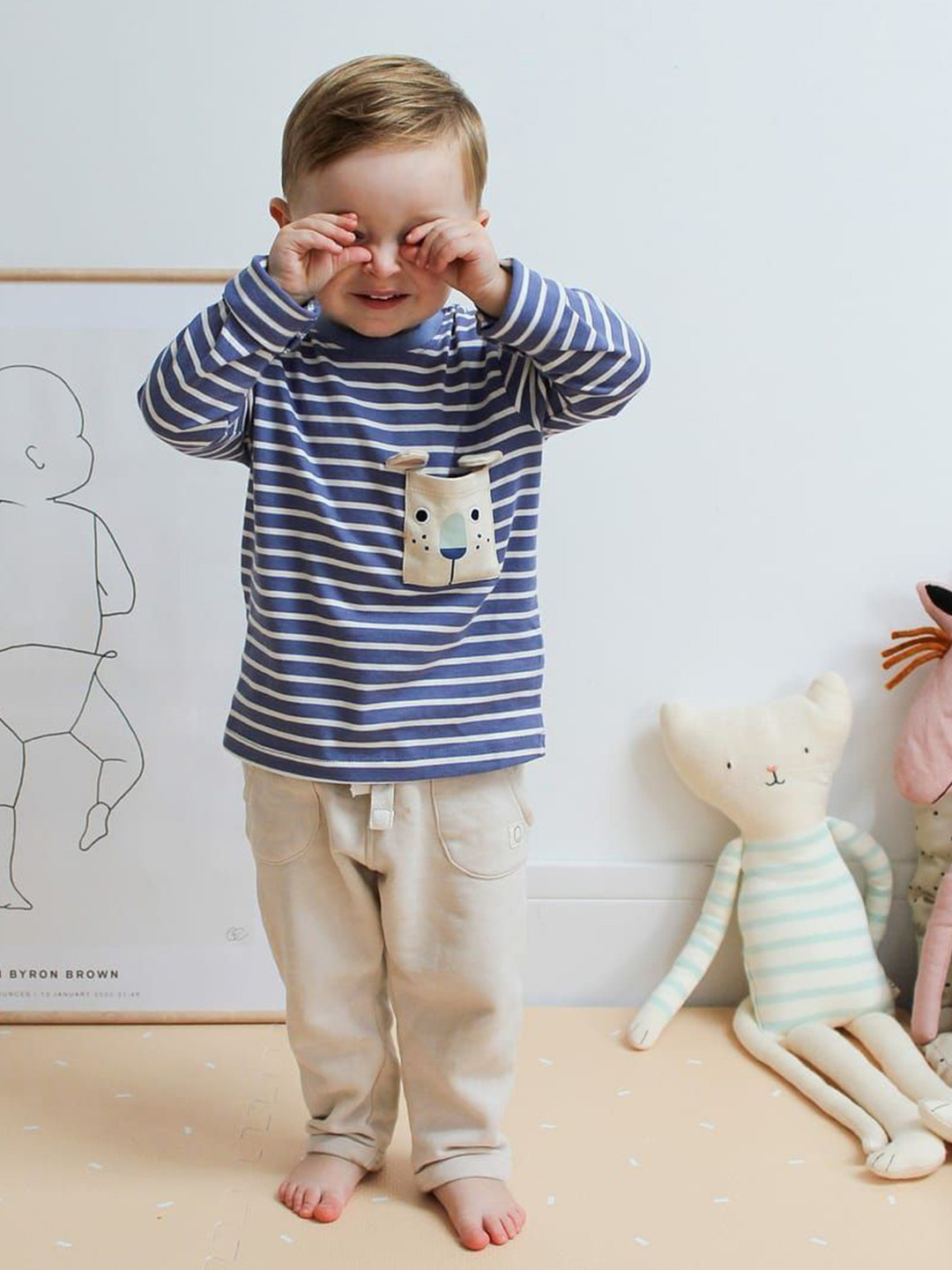 Lilly and Sid Boys Striped Organic Cotton Top