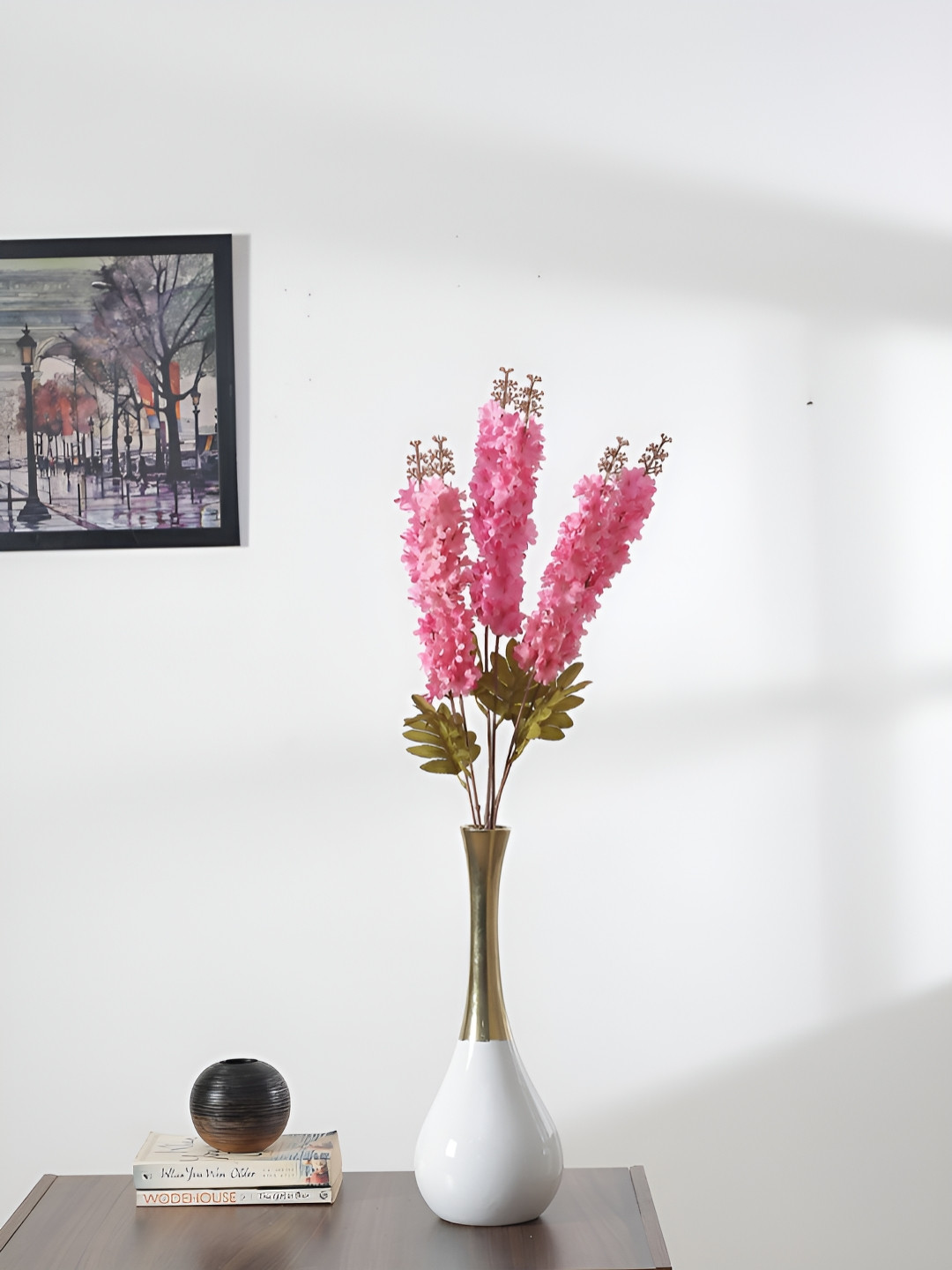 ARICK DECOR Pink 2 Pieces Cherry Blossom Artificial Plant