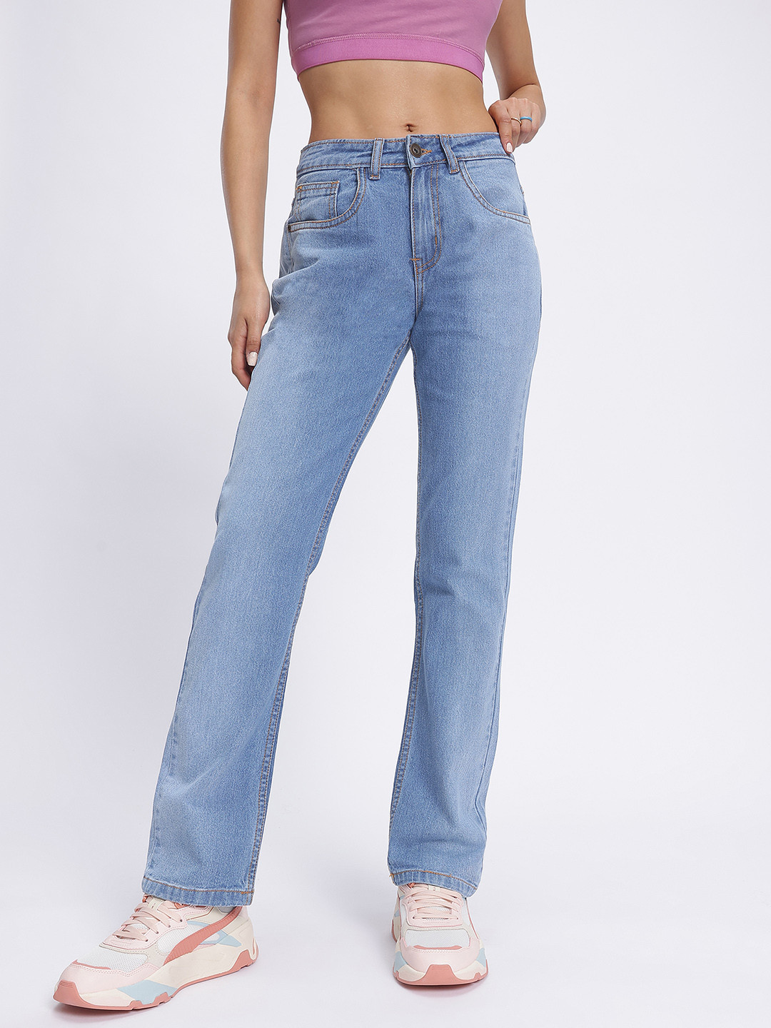 glitchez Women Relaxed Straight Jeans