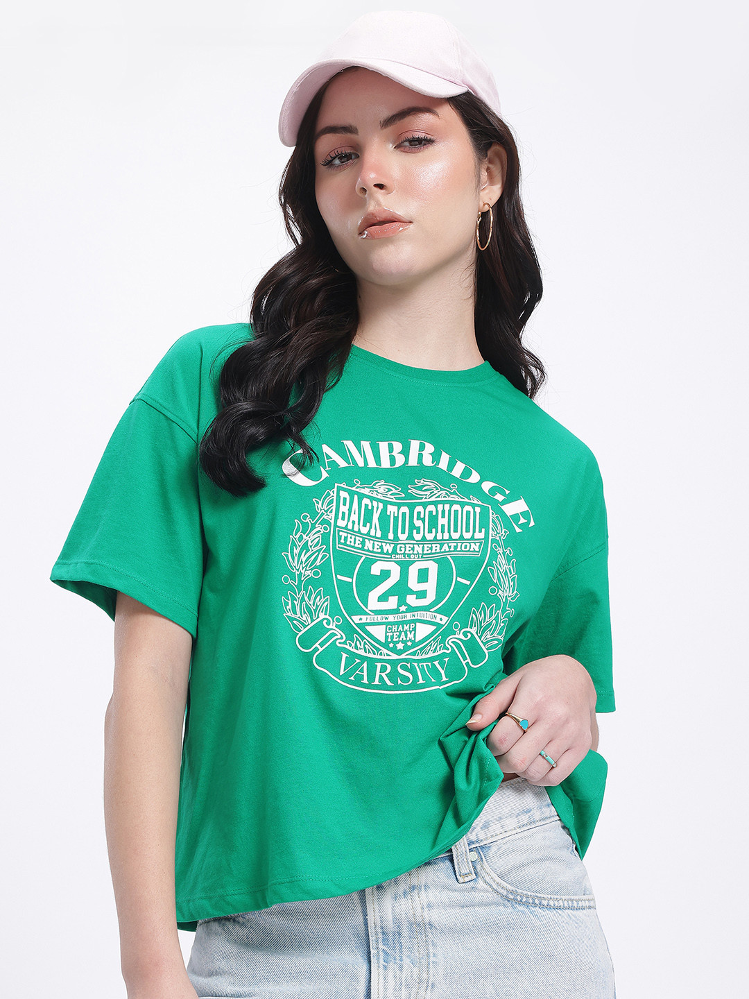 glitchez Drop-Shoulder Printed T-shirt