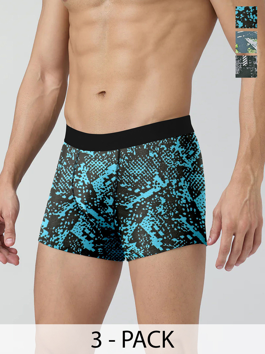 DEKLOOK Pack Of 3 Printed Short Trunks UW_A2_1202_Q3_S