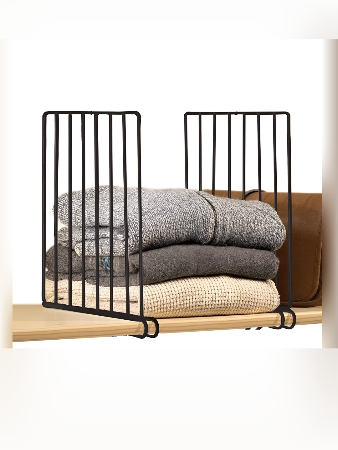 Go Hooked Pack of 2 Wardrobe Shelf Divider Cloth Organizer