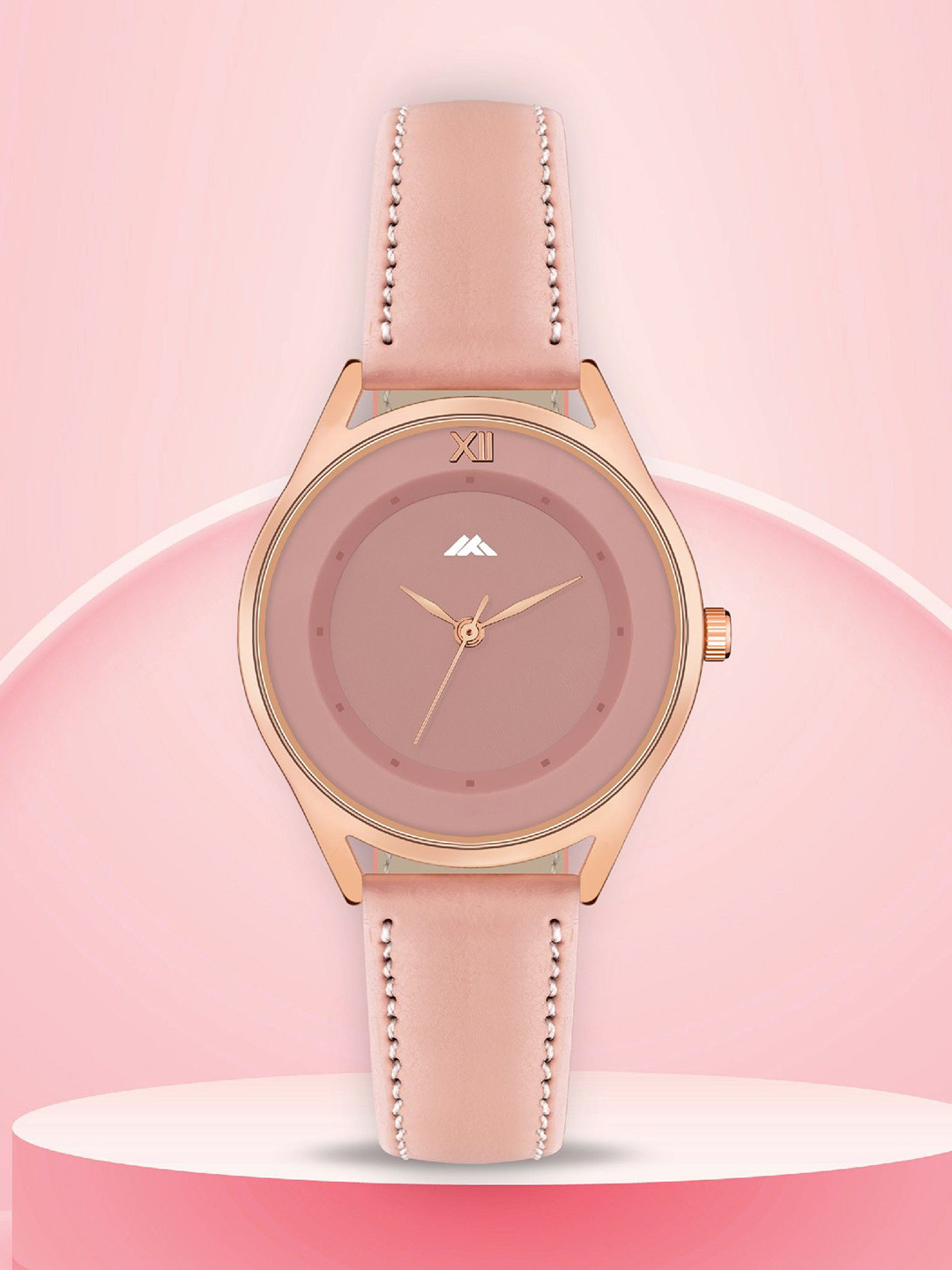 DOUBLERUN Women Dial & Leather Straps Analogue Multi Function Watch H05NMT-577