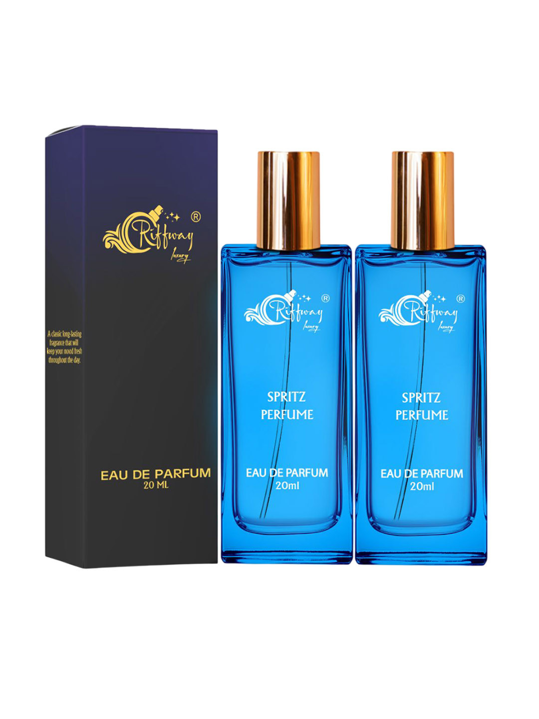 riffway Men Set Of 2 Long Lasting Spiritz  Eau De Parfum - 20 ml Each