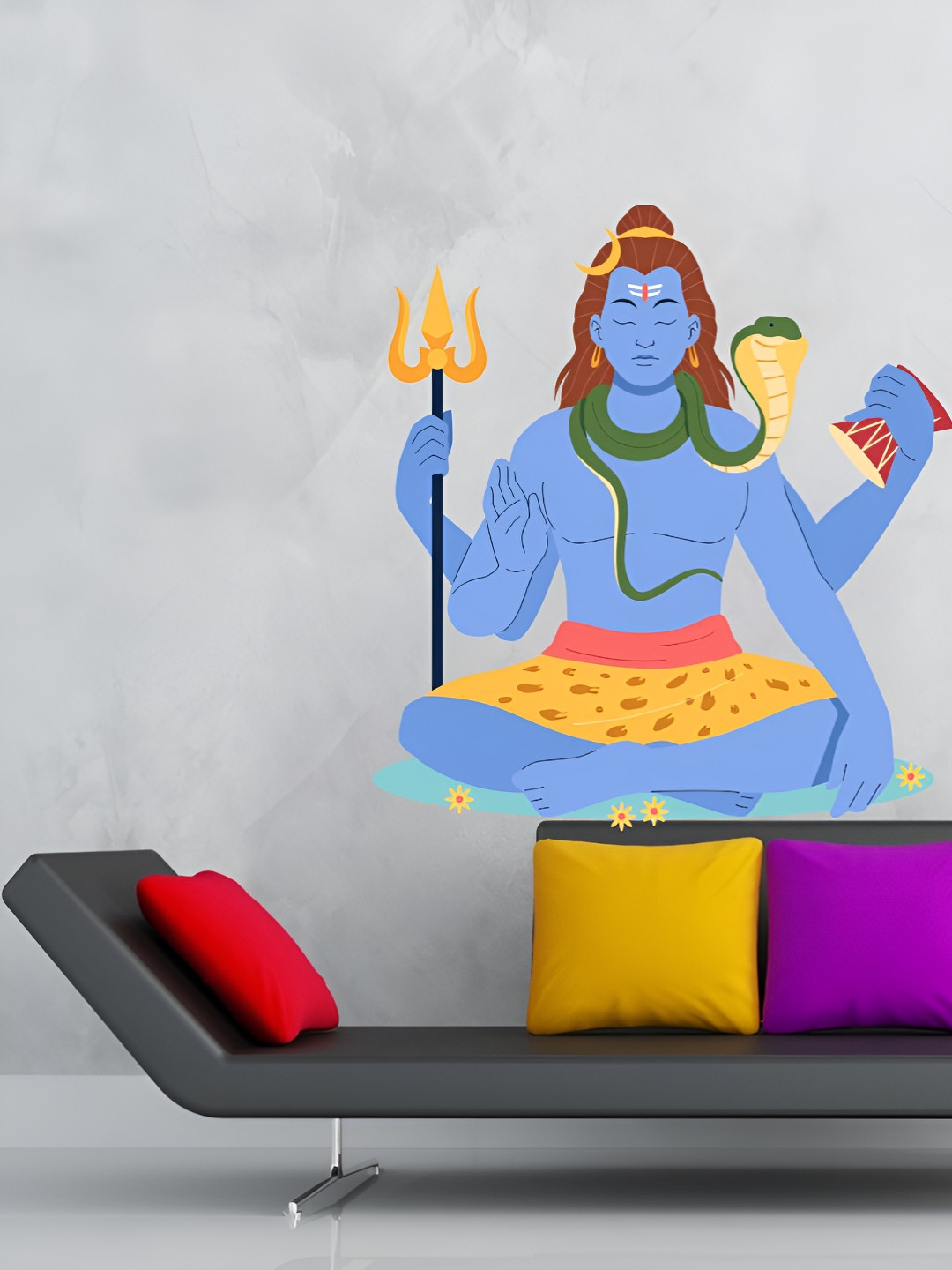 Decor Villa Mutlicolor Shiva Wall Sticker