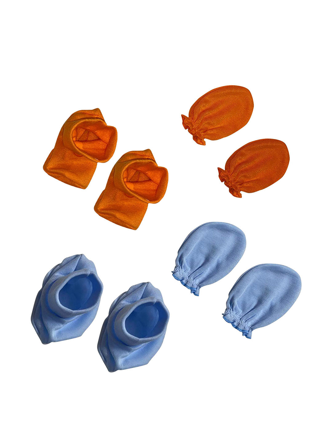 BAESD Infants Set Of 4 Cotton Baby Mittens & Booties