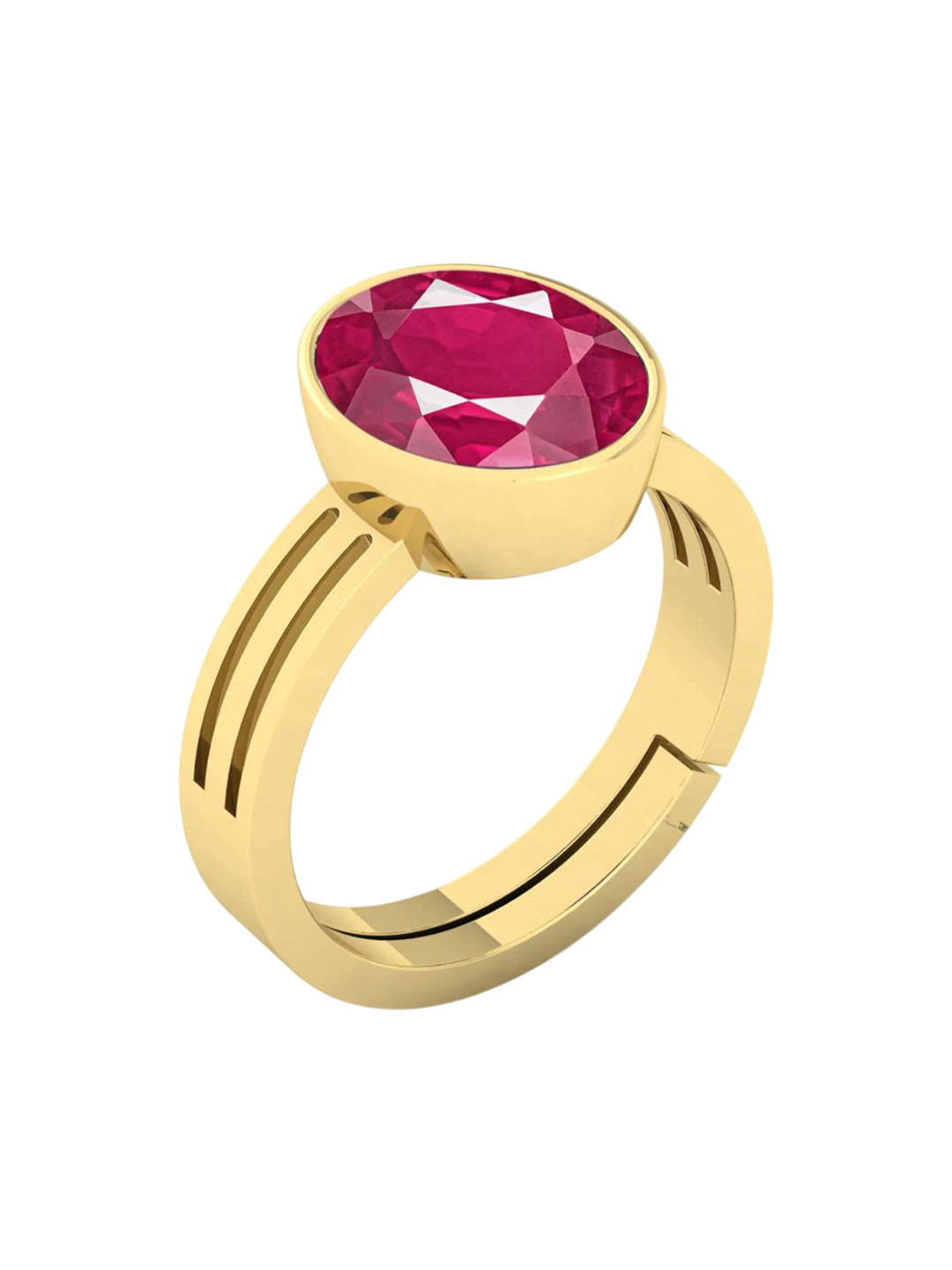 RRVGEM 5.55 KT 6.25 Ratti A+ Quality Adjustable Ruby Ring