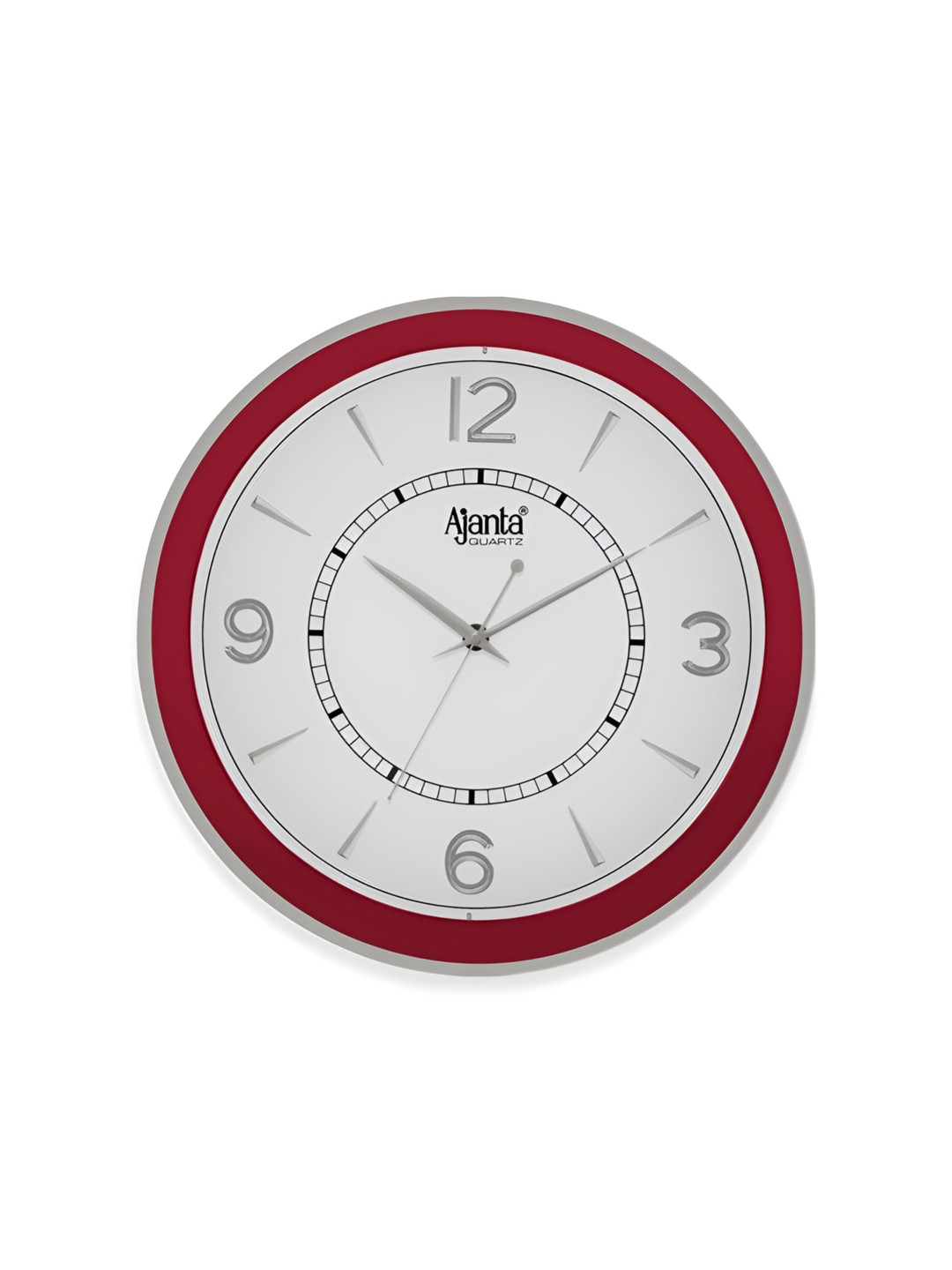 Ajanta Red Wall Analogue Wall Clock