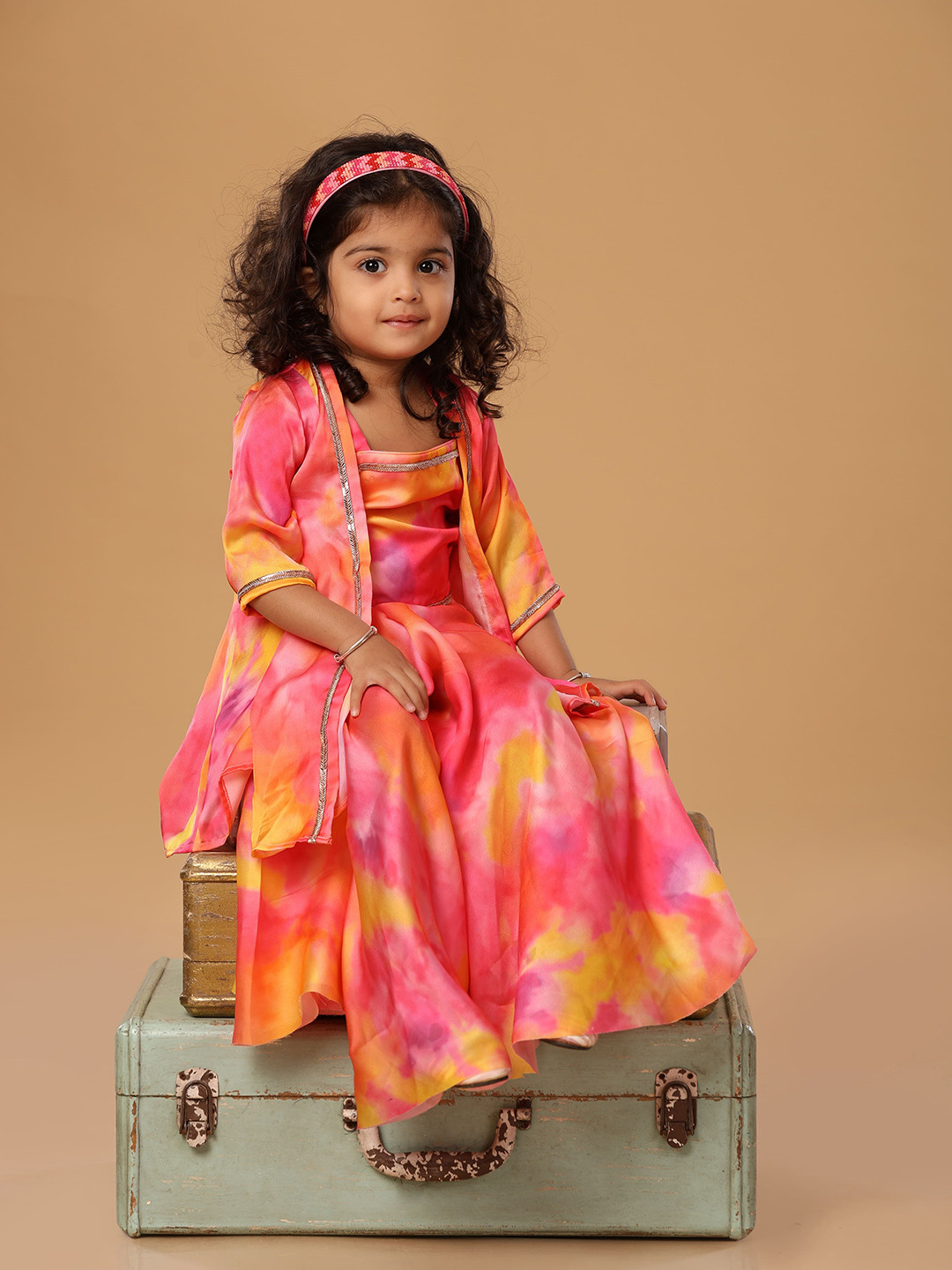 The Mini Trunk Pinkmarshmellow Tie & Dye Three Piece Set