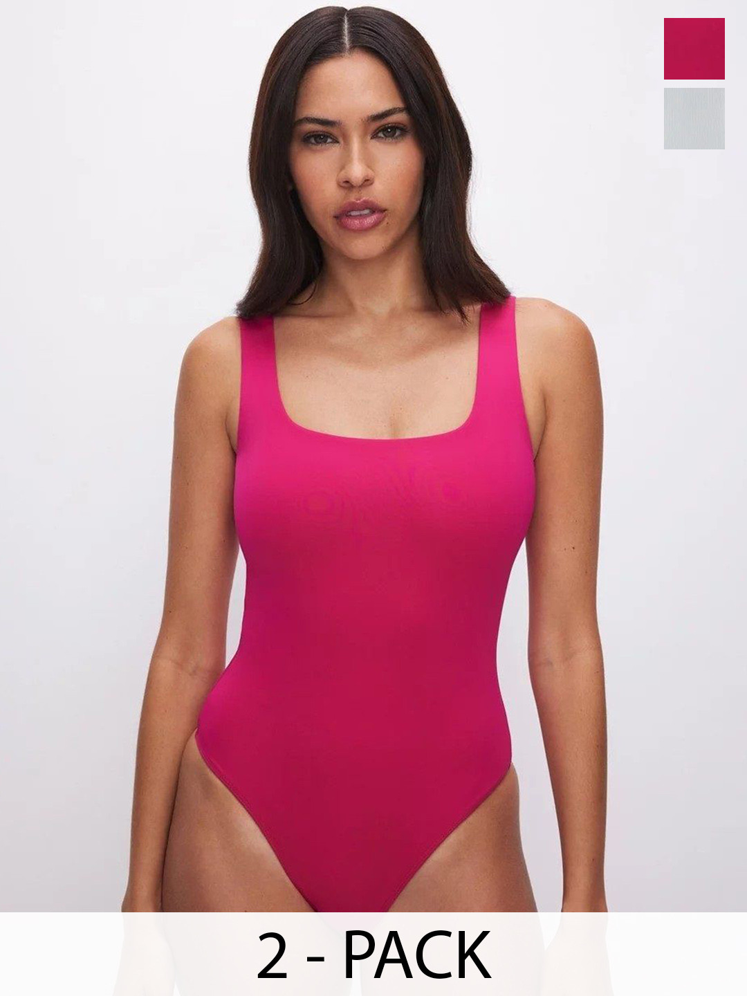 TRENDY ERA Pack Of 2 Square Neck Bodysuits