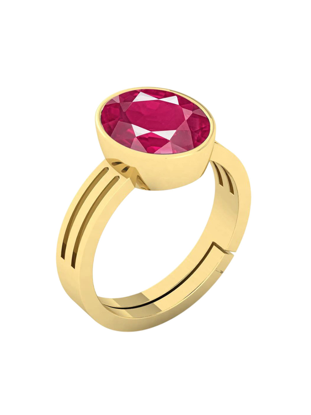 RRVGEM 5.25 KT manik Adjustable Gold Ring
