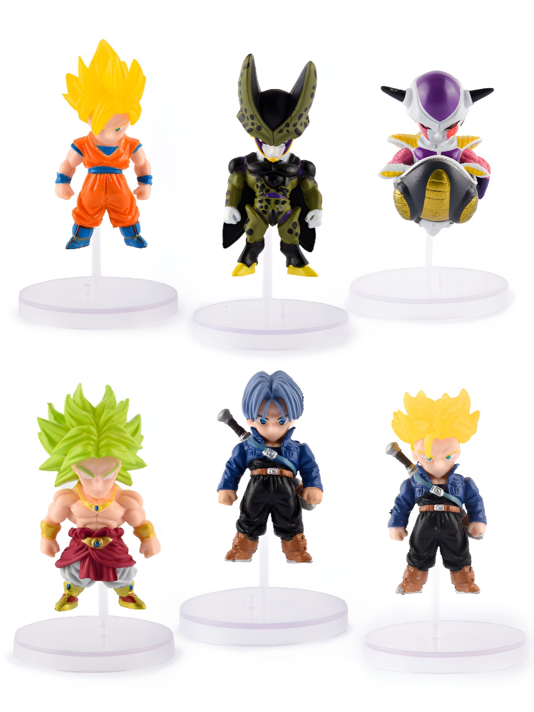 COMICSENSE Dragon Ball Z Anime Yellow Plastic Natural Living Room Set of 6 Small Showpieces -