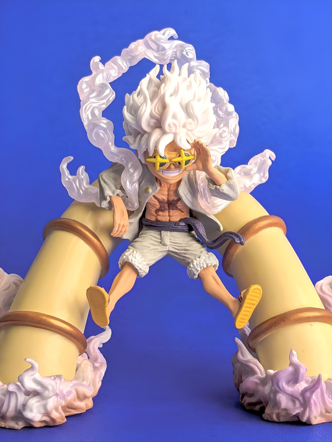 COMICSENSE Luffy Dawn Rocket White Plastic Matte Living Room Medium Showpiece -
