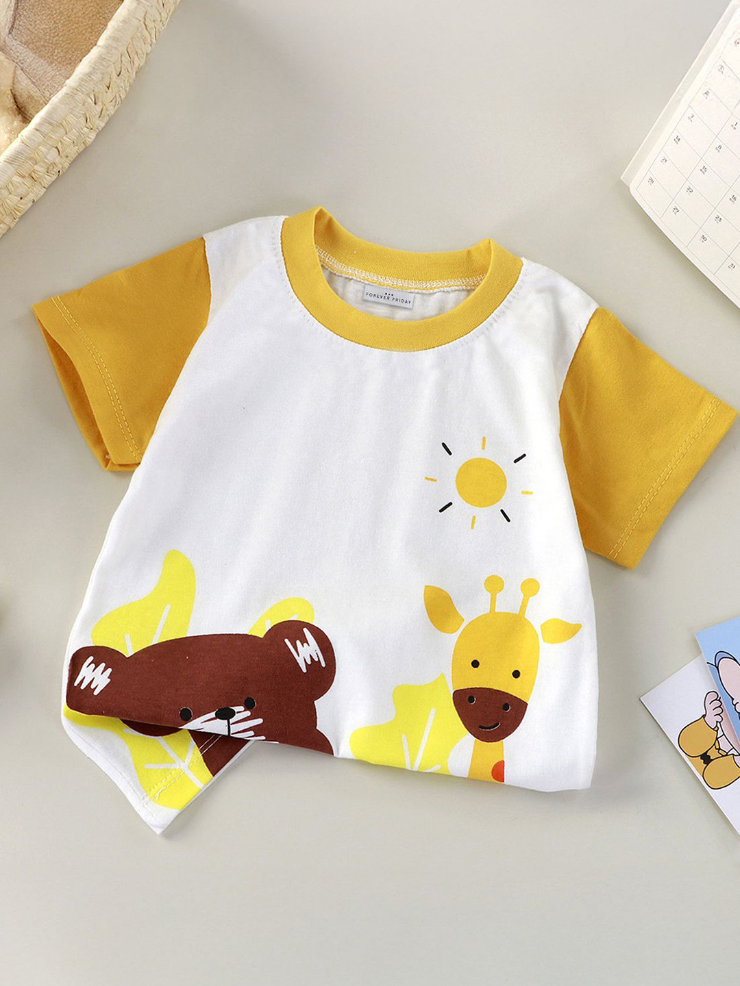 FOREVER FRIDAY Boys Printed Cut Outs T-shirt