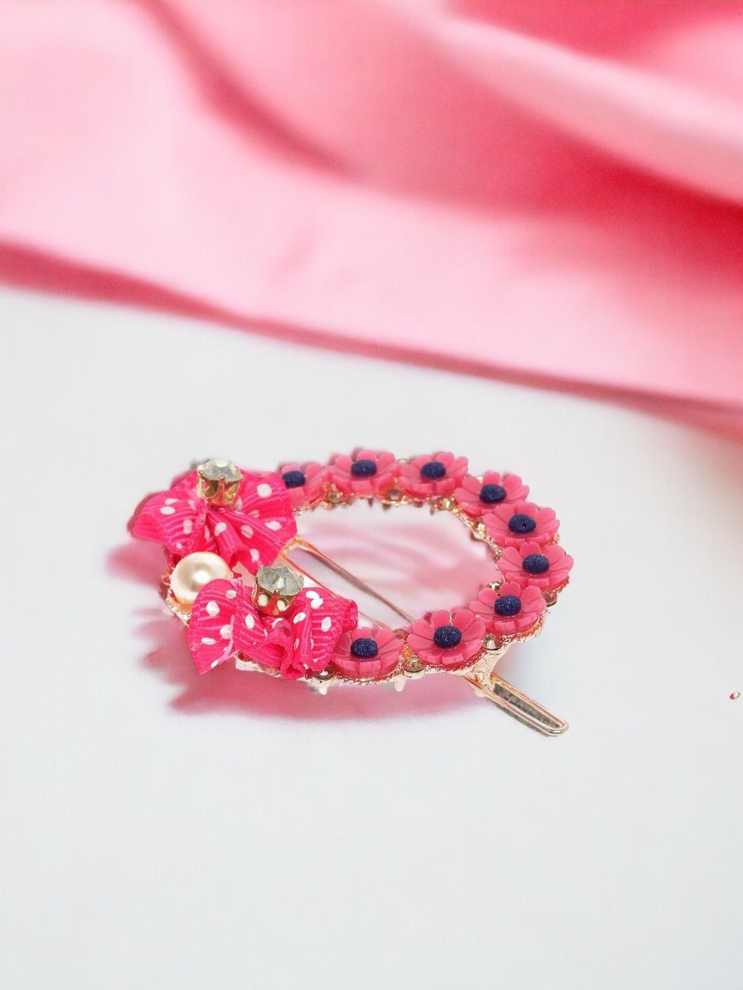 DressBerry Women  Enamel Flower Design French Barrette