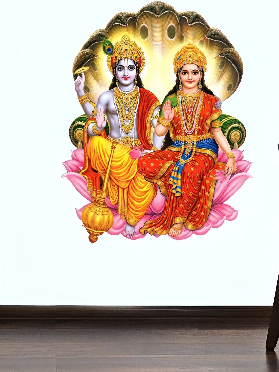 Decor Villa Multicolor Lord Vishnu Wall Sticker