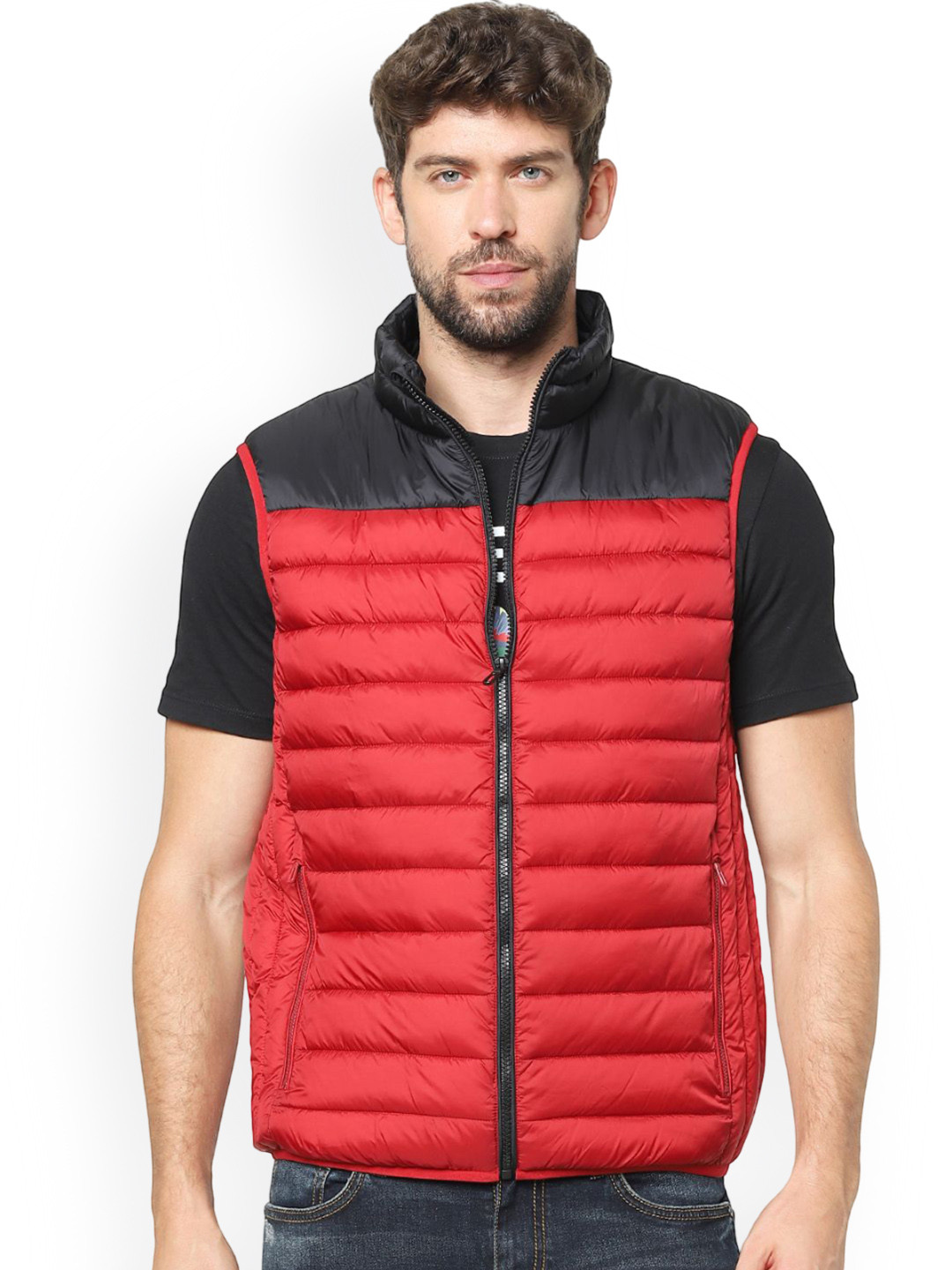 Celio Men Colourblocked Gilet Jacket