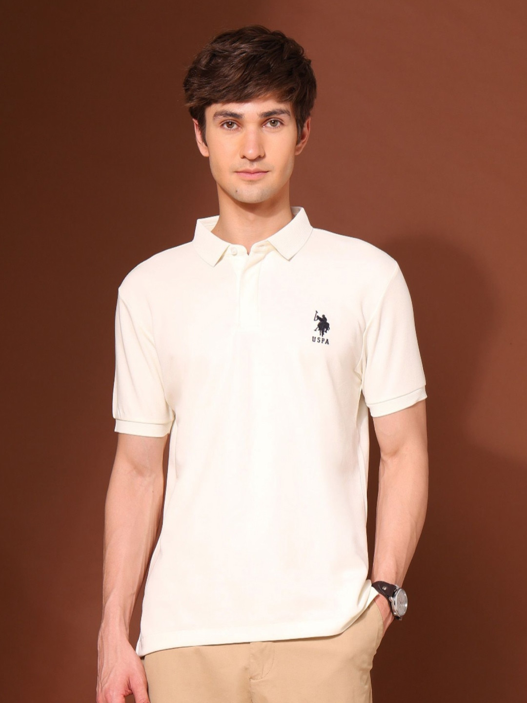 U.S. Polo Assn. Work And Wander Polo Collar Slim Fit T-shirt