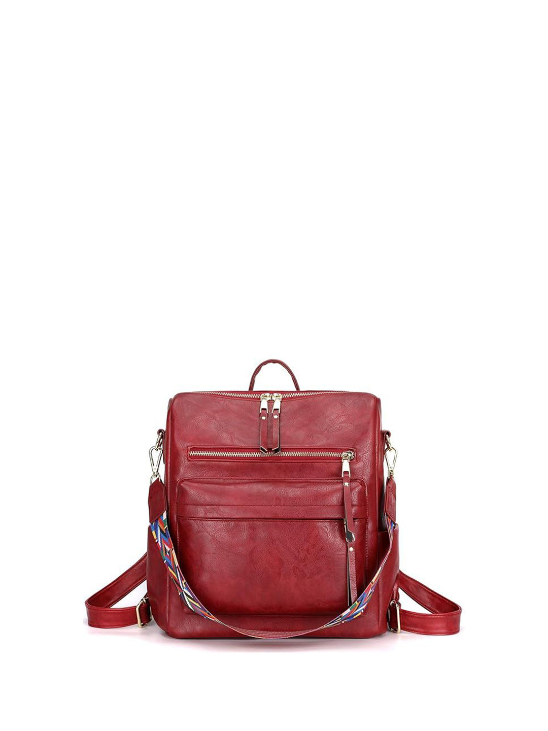 K.B.SALES Women Contrast Detail Backpack with Earphone Gate
