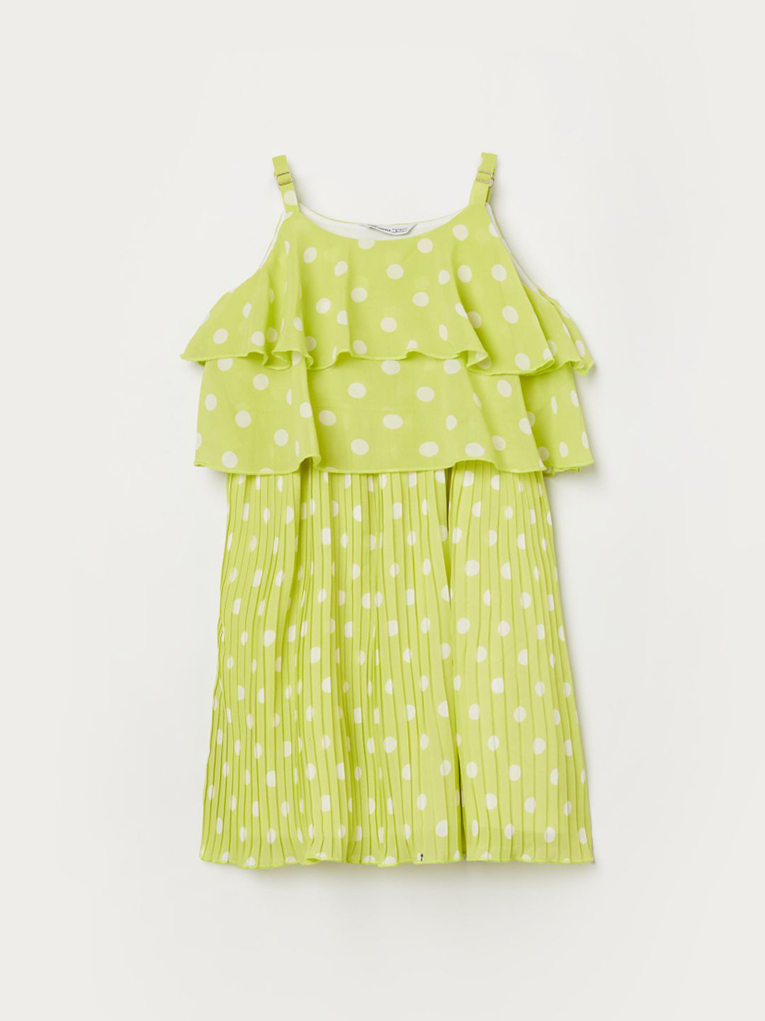 Fame Forever by Lifestyle Girls Polka Dot Shoulder Straps  A-Line Maxi Dress