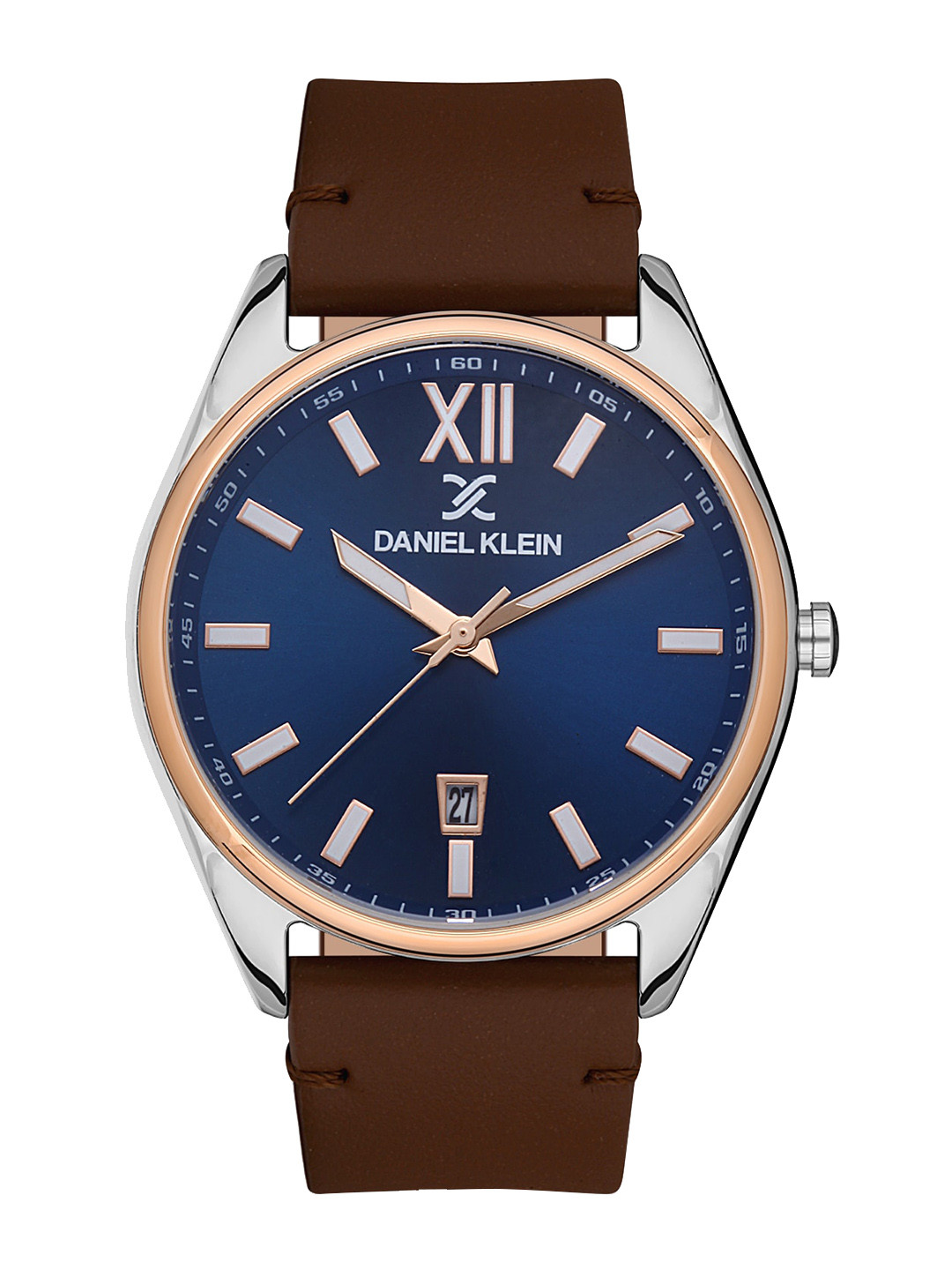 Daniel Klein Men Leather Style Straps Analogue Watch DK 1 13404-5