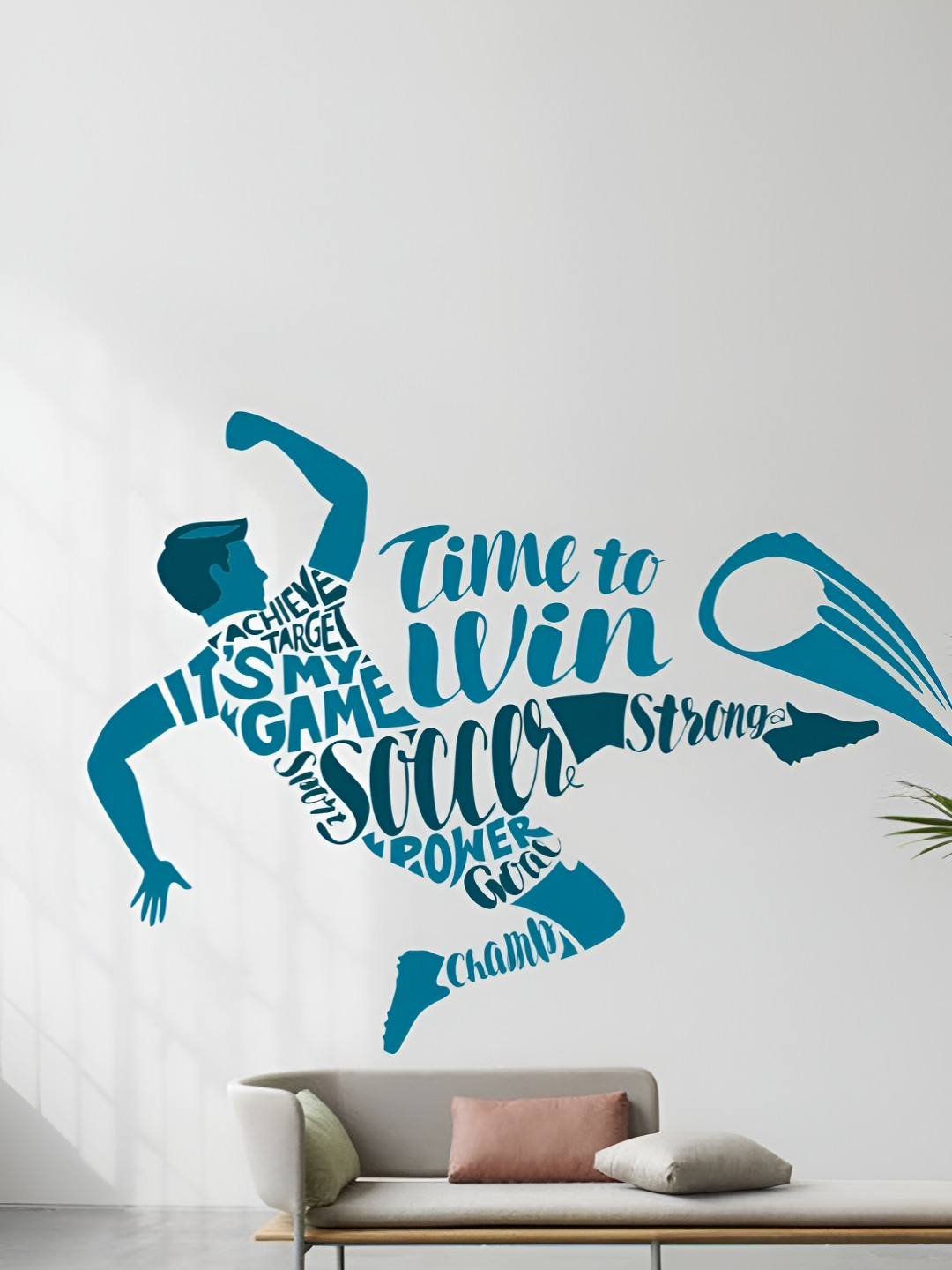 Decor Villa Multicolor Footballer Wall Sticker