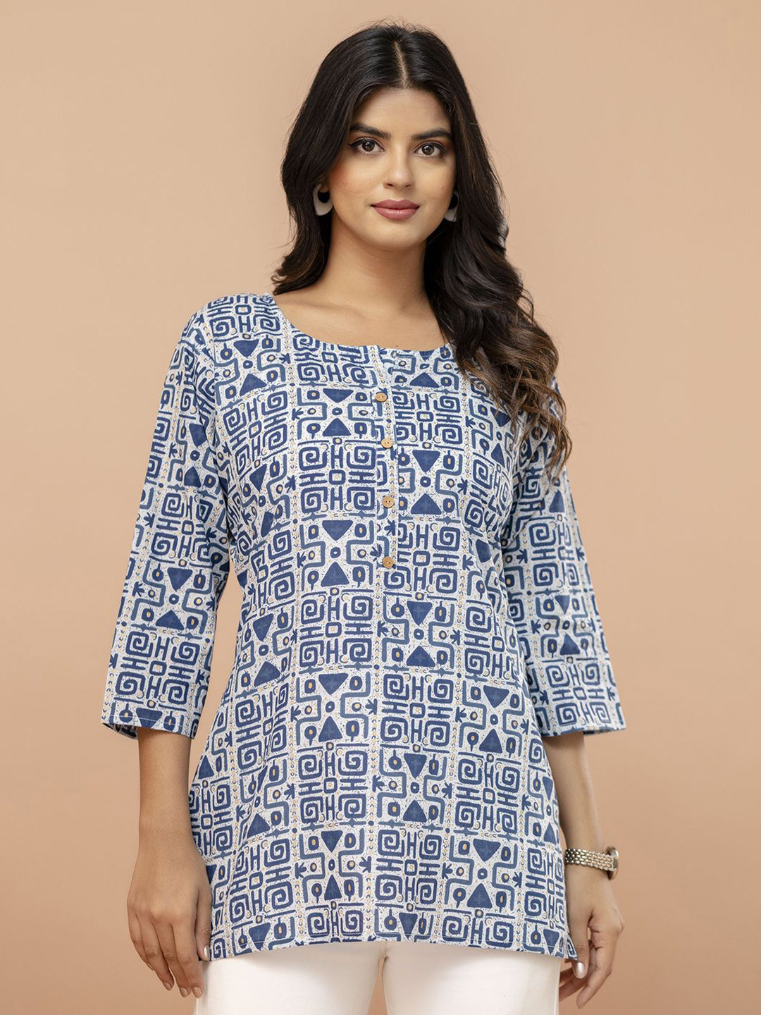 FERANOID Floral Printed Pure Cotton Kurti