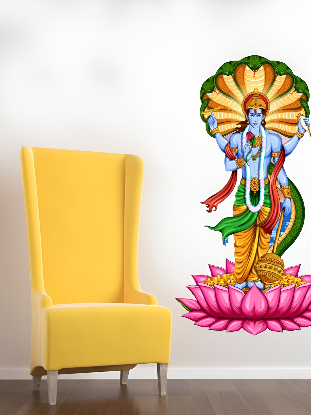 Decor Villa Multicolor Vishnu Wall Sticker