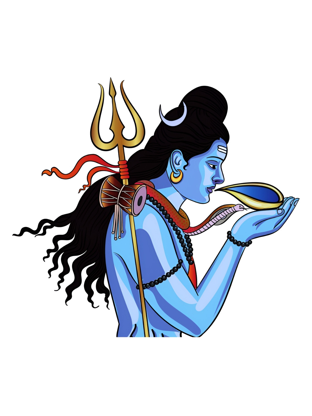 Decor Villa Multicolor Shiva Wall Sticker