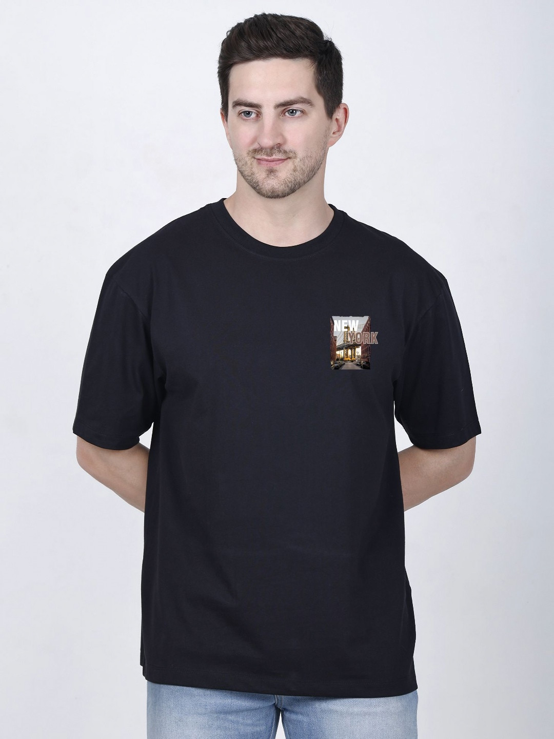 STARFOX People And Places Graphic Printed Round Neck Cotton T-Shirt