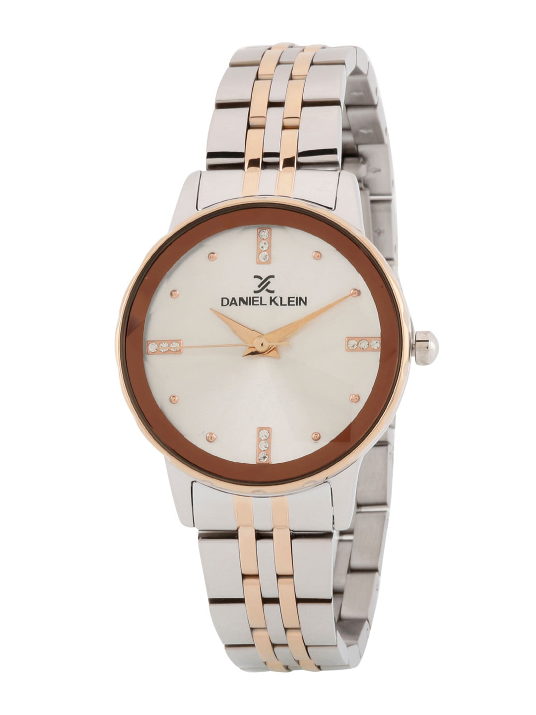 Daniel Klein Women Silver-Toned Bracelet Style Straps Analogue Watch DK.1.12795-3