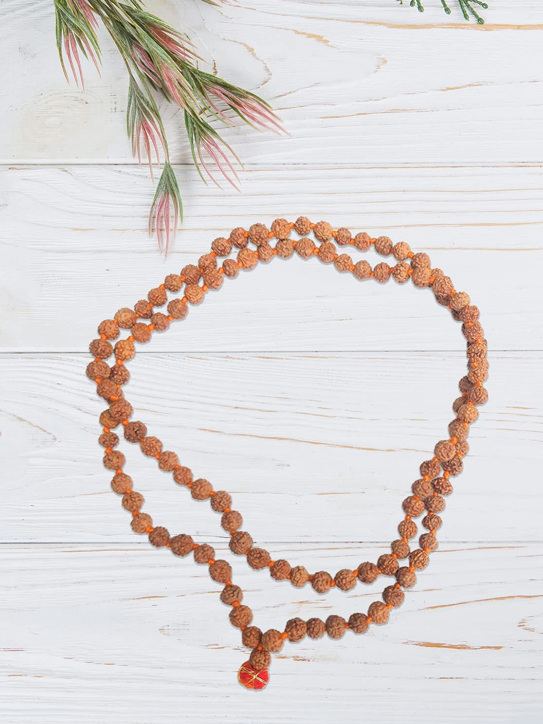 Apnisanskriti Unisex 5-Face Rudraksha 6mm Mala