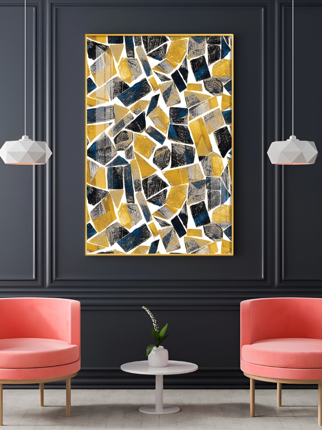 THE NEXT DECOR Vivid Impressions Plastic Natural Elements Glossy Hall Wall Hangings-18In