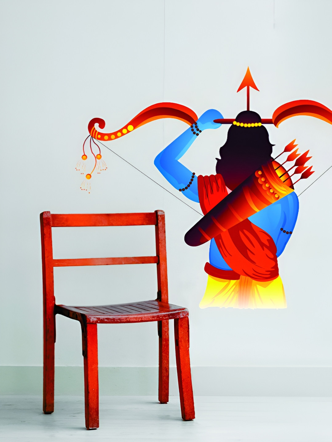 Decor Villa Mutlicolor Jai Shree Ram Wall Sticker