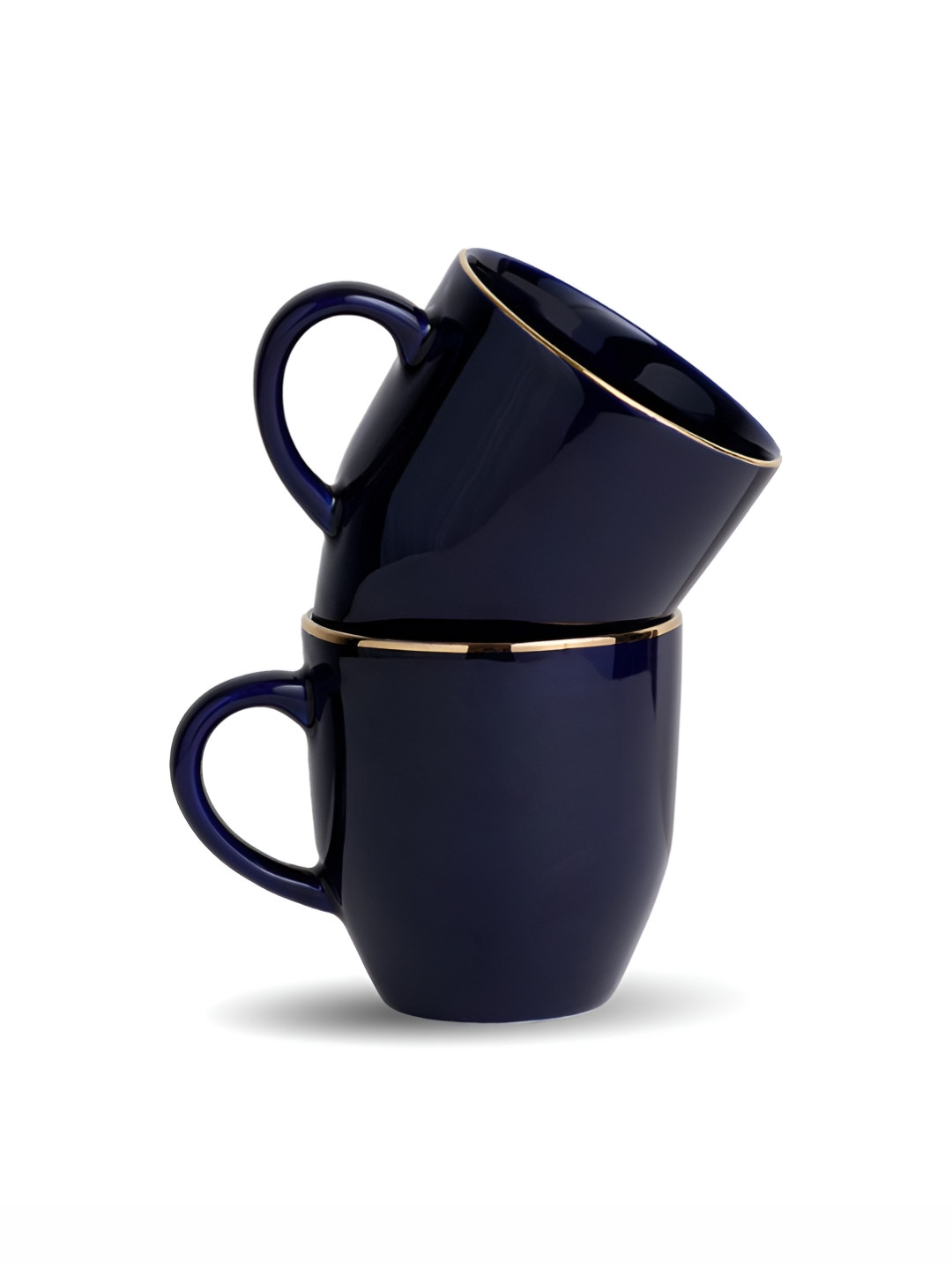 SHAY Pampered in Love Blue Ceramic Microwave Safe 2 Piece Mugs-320ml