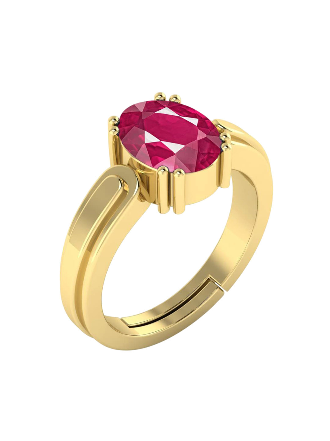 RRVGEM 10.25 KT manik Adjustable Gold Ring