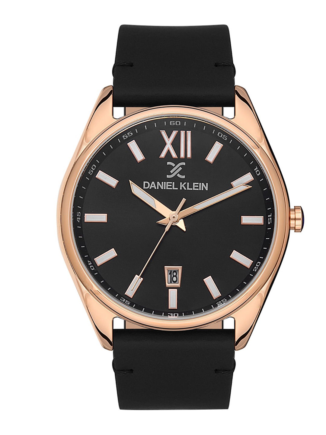 Daniel Klein Men Textured Leather Straps Analogue Watch DK 1 13404-3