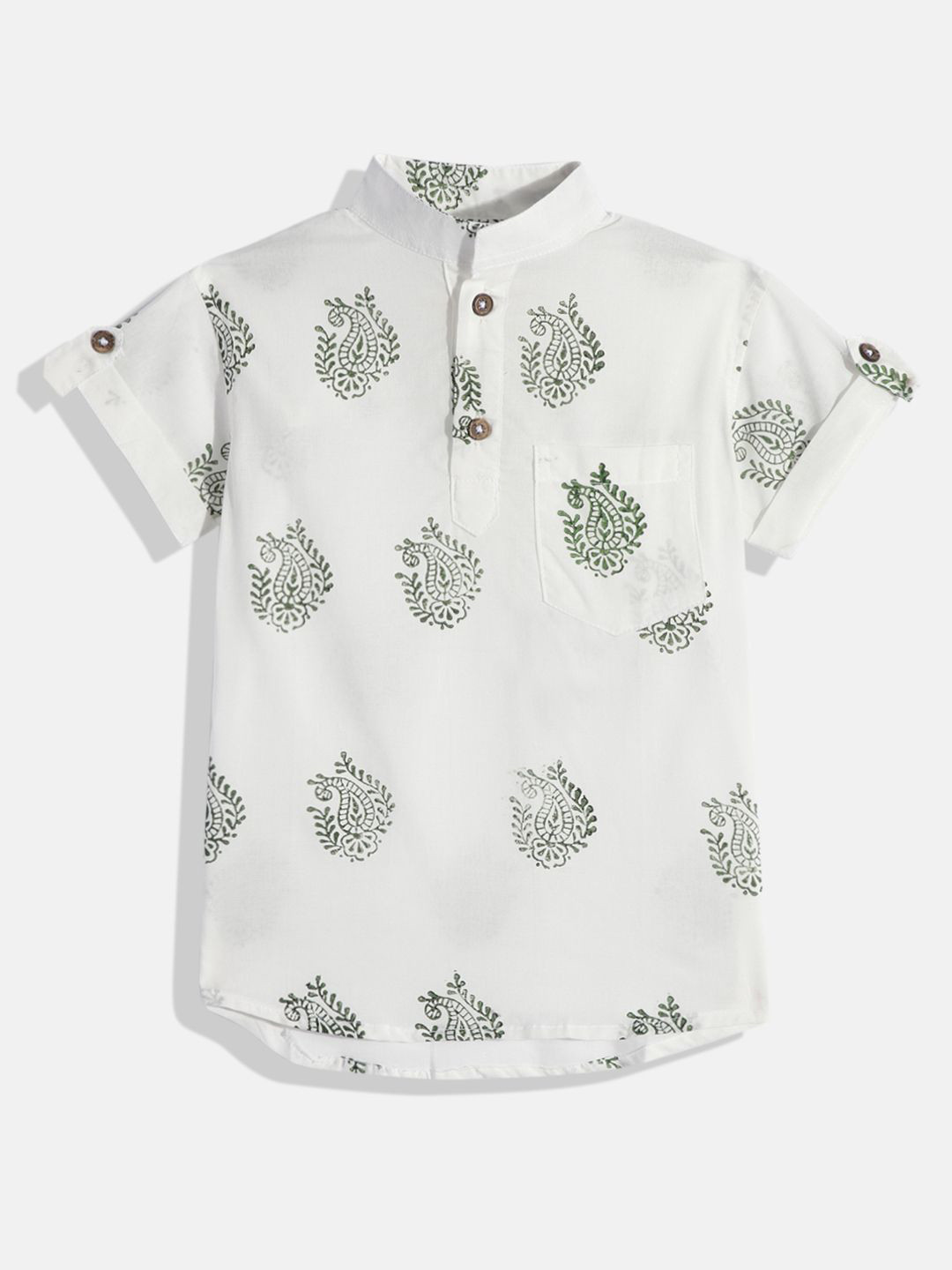 Vastrarth Boys 1 Ethinic Motifs Self Design Casual Shirt