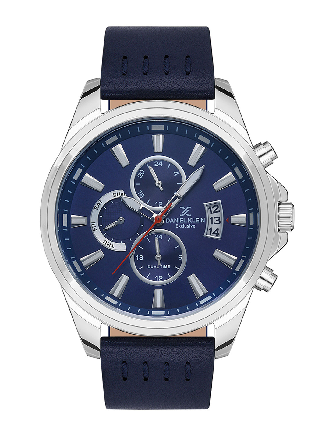 Daniel Klein Men Leather Straps Analogue Multi Function Watch DK.1.13388-2