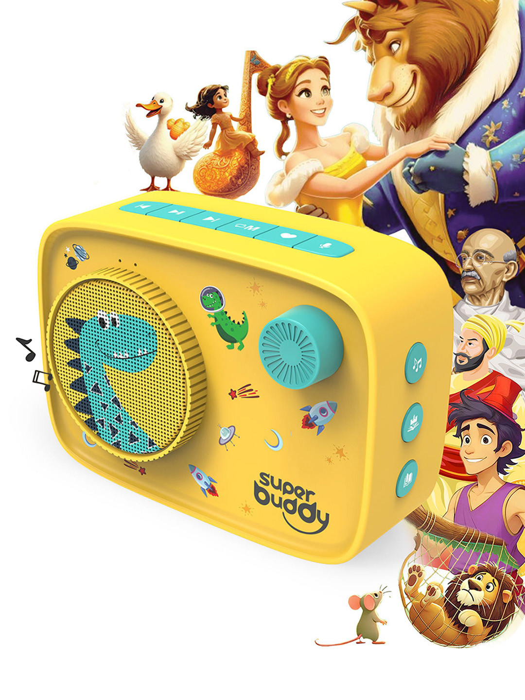 Tarbull SuperBuddy Kids 900+ Stories & Rhymes Voice Recording Dino Speaker